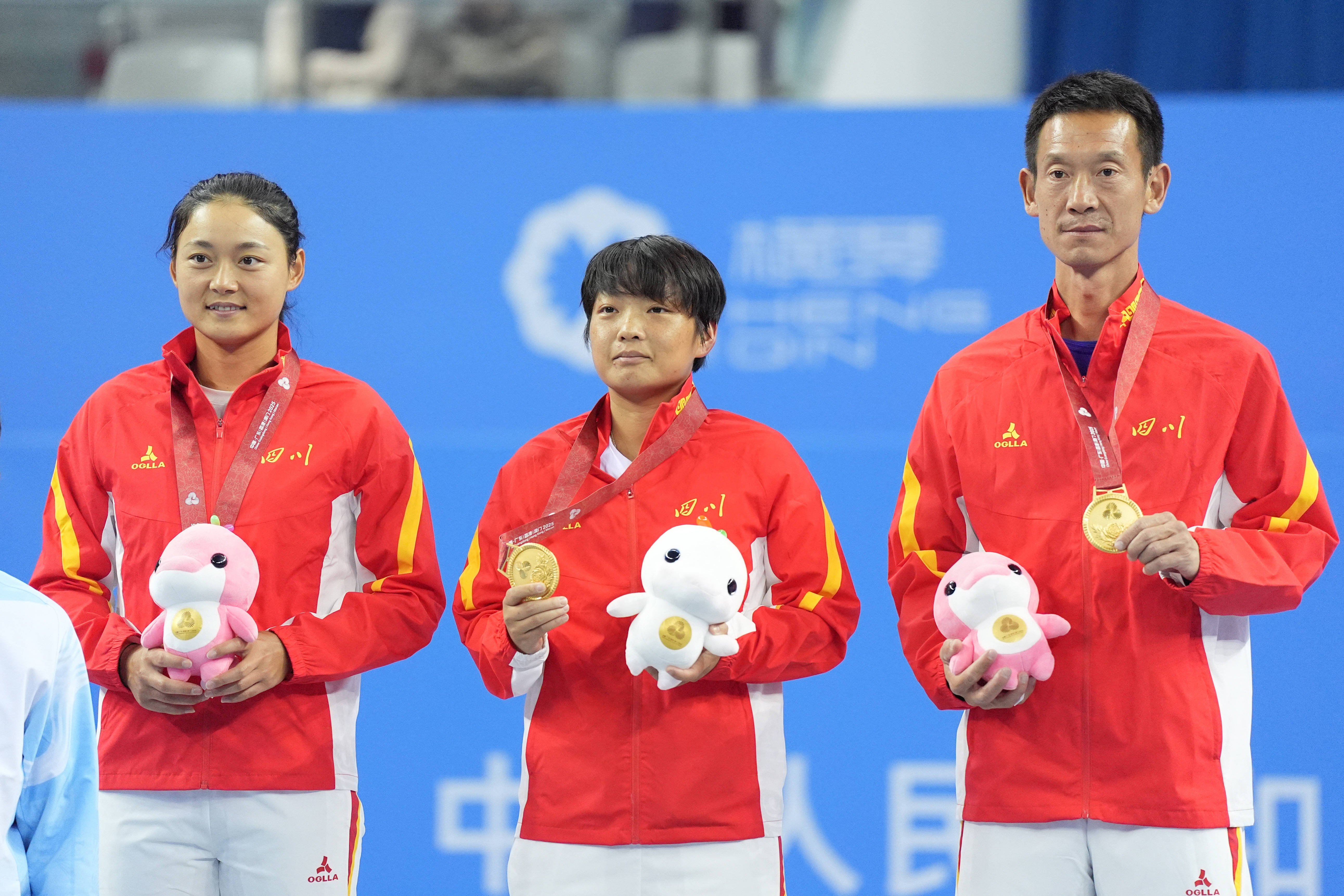 全运会｜网球——女子双打颁奖仪式