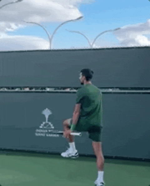 他来了！网球历史最佳是詹蜜！模仿詹姆斯庆祝动作...